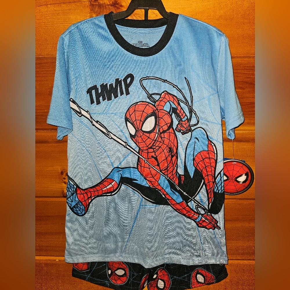 Boys Spiderman Two Piece Pj Set